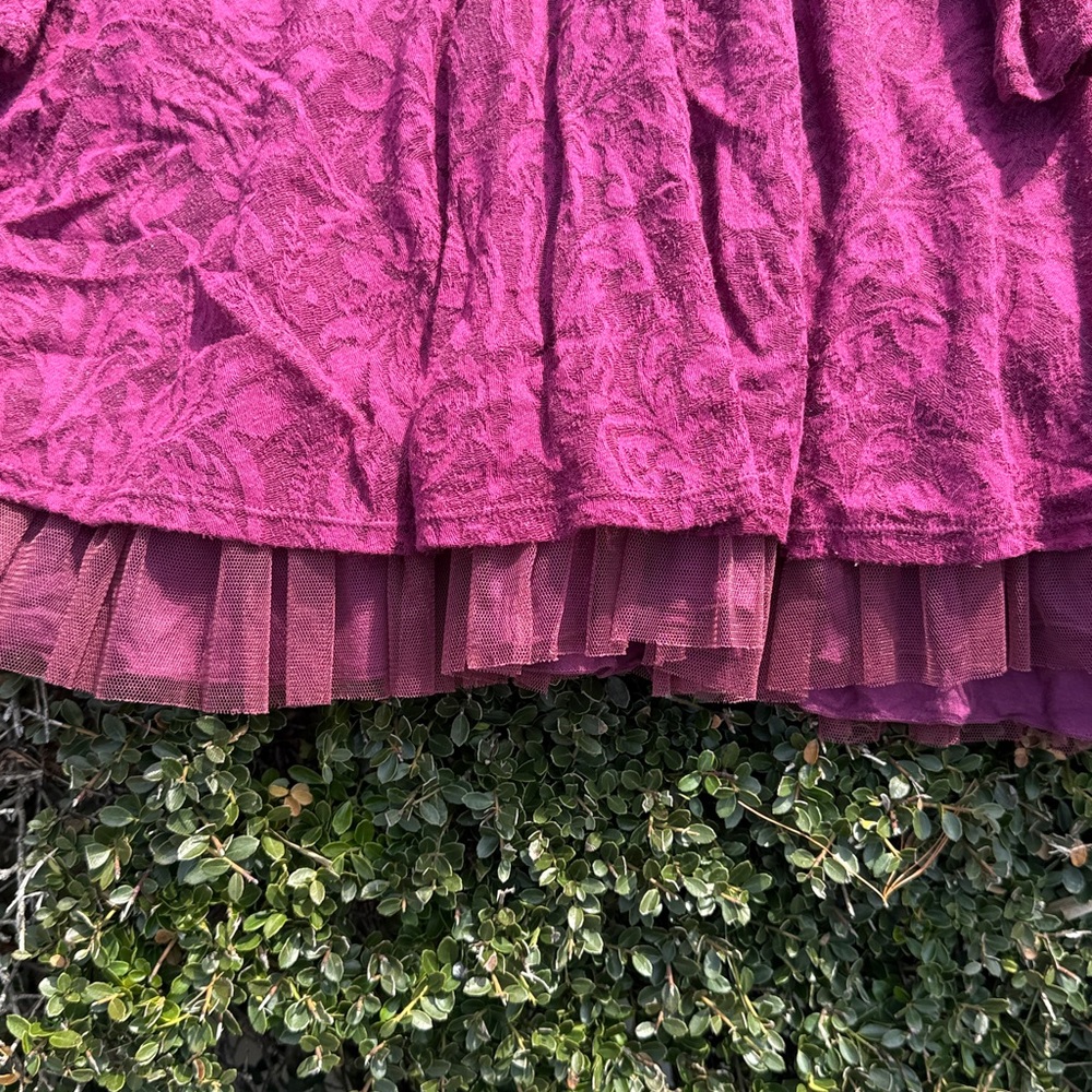 Free People magenta dress with attached slip - Picture 5 of 15